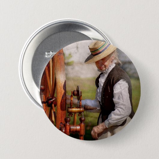 縫う-編みます-お偉方は回り続けます 缶バッジ (正面&裏面)