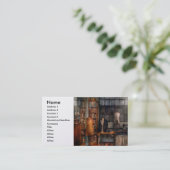 縫う- Inudstrial -質の麻布 名刺 (スタンド正面)