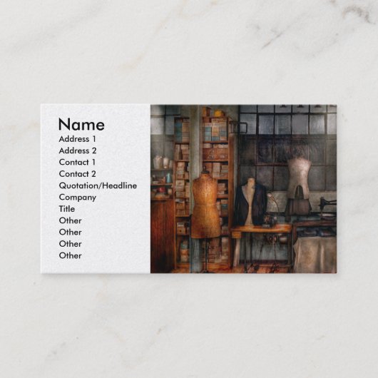 縫う- Inudstrial -質の麻布 名刺 (正面)