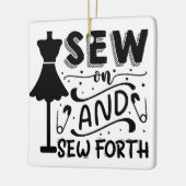 縫って縫う セラミックオーナメント (左)