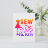 縫って縫う ポストカード (スタンド正面)