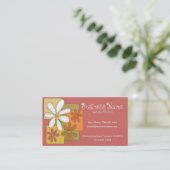 縫われた花の名刺 名刺 (スタンド正面)