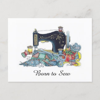 縫生まれい。裁縫機。 ポストカード