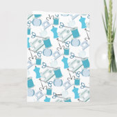 縫製 クイリング 感謝 青い模様 (裏面)