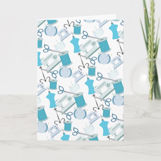 縫製 クイリング 感謝 青い模様 (正面)