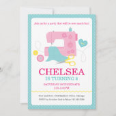 縫製 バースデーパーティー 招待状 (正面)