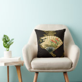 縮れたオリエンタルファンとフローラデザイン クッション (椅子)