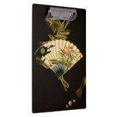 縮れたオリエンタルファンとフローラデザイン クリップボード (右)