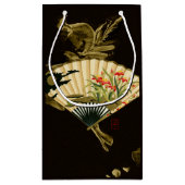 縮れたオリエンタルファンとフローラデザイン スモールペーパーバッグ (裏面)