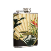 縮れたオリエンタルファンとフローラデザイン フラスク (右)
