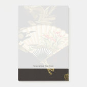 縮れたオリエンタルファンとフローラデザイン ポストイット (正面)