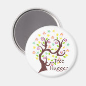 縮れた抽象芸術ツリー マグネット (正面/裏面)