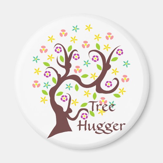 縮れた抽象芸術ツリー マグネット (正面)