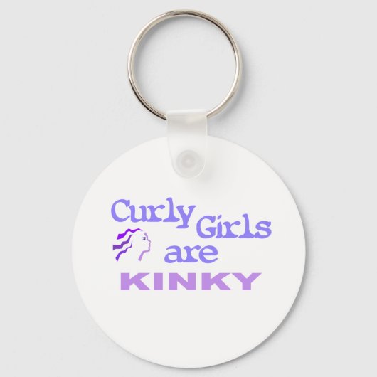 縮れ毛の女の子は優しい キーホルダー (正面)