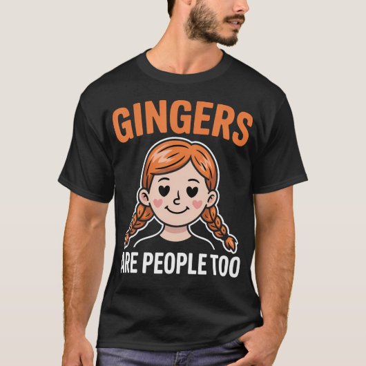 縮んでしまう夏のジンジャーは人です Tシャツ (正面)