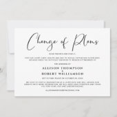 縮小されたウェディングの変更計画の写真 案内状 (正面)