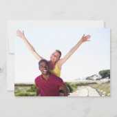 縮小されたマイクログリーンフォトウェディング 招待状 (裏面)