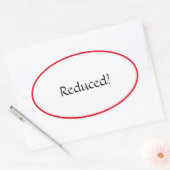 縮小オーバルステッカー 楕円形シール (封筒)