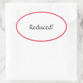 縮小オーバルステッカー 楕円形シール (バッグ)