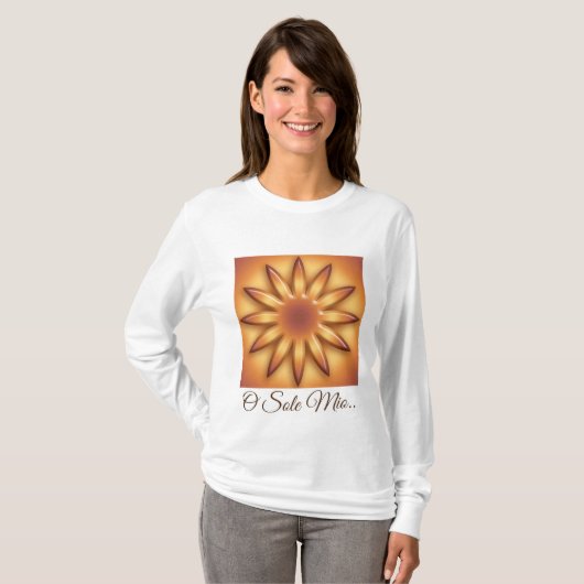 縮小民族の日曜日Sole。 幾何学的な勾配の質 Tシャツ (正面フル)