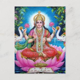 、繁栄および富Lakshmiの愛の女神 ポストカード