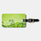 繁栄かわいらしを伴う緑のアイルランドのシャムロック ラゲッジタグ (正面横)