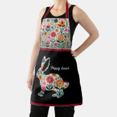 繁栄したイースターバニーシルエットのパーソナライズ エプロン (インサイチュ)