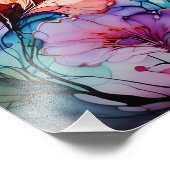 繁栄したファンタジー:鮮やかフローラガッシュ フォトプリント            (角)