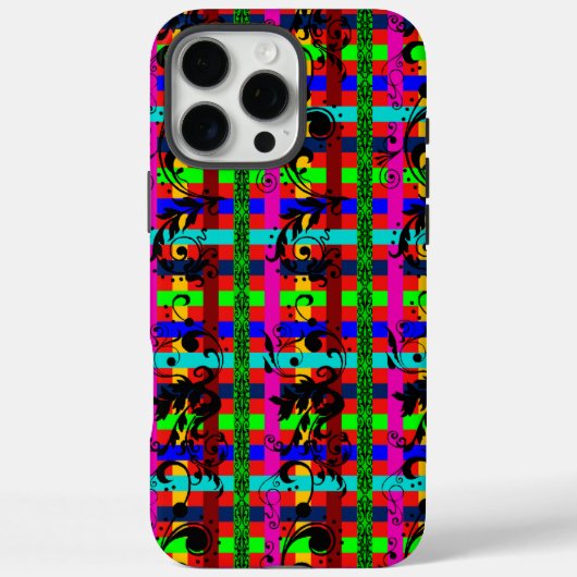 繁栄したポップ・アートの格子縞 Case-Mate iPhoneケース (裏面)
