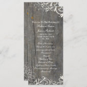 繁栄した渦巻きレースの木の国の結婚式のプログラム プログラム (正面/裏面)