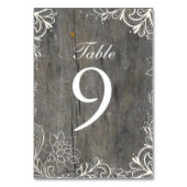 繁栄した渦巻きレースの木の国の結婚式 テーブルナンバー (裏面)