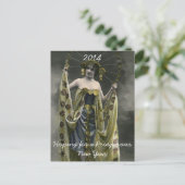 繁栄している新年を望むこと シーズンポストカード (スタンド正面)