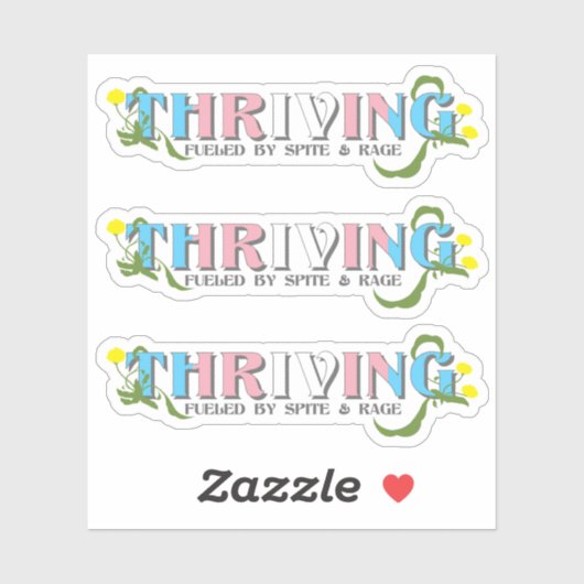 繁栄するトランスプライド シール (シート)