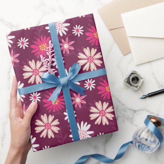 繁栄する明るい赤紫色 ラッピングペーパー (ギフト)