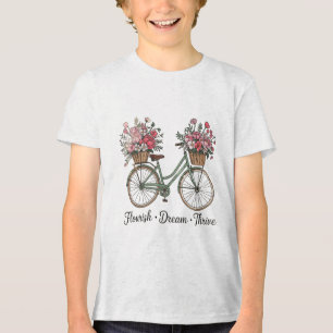 繁栄の夢の繁栄フローラ自転車の微妙な8647スペクトル トライブレンドTシャツ