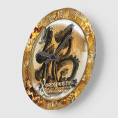 繁栄の関係: 中国のな風水の芸術 ラージ壁時計 (傾斜)