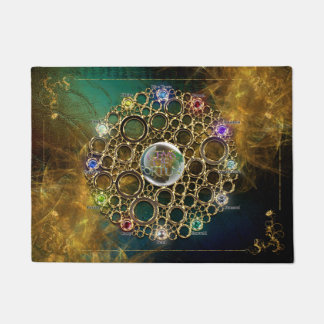 繁栄の関係: 幸運の宝石 ドアマット