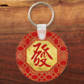 繁栄の風水のシンボルbaguaの形 キーホルダー (正面)