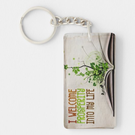 「繁栄を歓迎」モチベーション肯定 キーホルダー (正面)