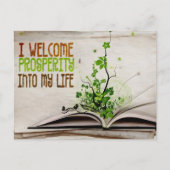 「繁栄を歓迎」モチベーション肯定 ポストカード (正面)