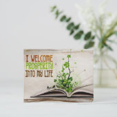 「繁栄を歓迎」モチベーション肯定 ポストカード (スタンド正面)