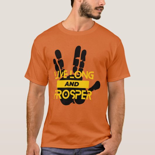 繁栄を長く生きるサリュート Tシャツ (正面)
