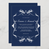 繁栄エレガント結婚式招待状 招待状 (正面/裏面)