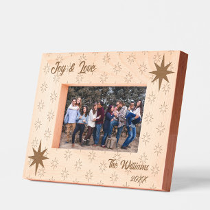 繁栄クリスマススター – 文字6x4ランドスケープ レーザー彫刻フレーム