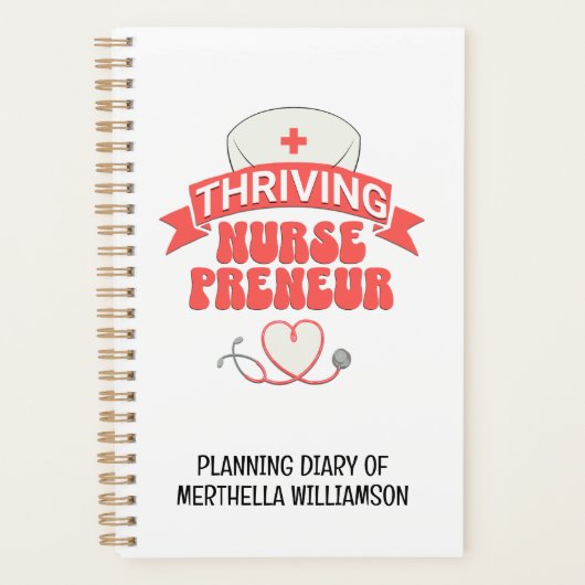 繁栄スタイリッシュ型保育士ナース起業家 プランナー手帳 (正面)