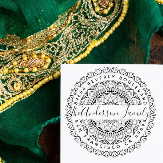 繁栄マンダラカスタム差出人住所 ラバースタンプ