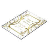 繁栄金ゴールドホワイトゴールデン結婚ズ記念日 ノートブック (左側)