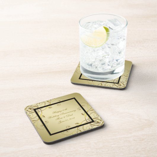 繁栄金ゴールド50結婚周年 コースター (右側)