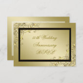 繁栄金ゴールド50結婚周年 出欠カード (正面/裏面)