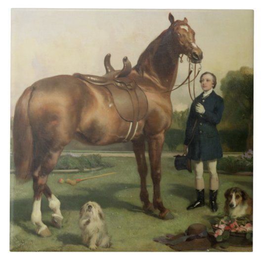 繁栄(キャンバスの油) タイル (正面)